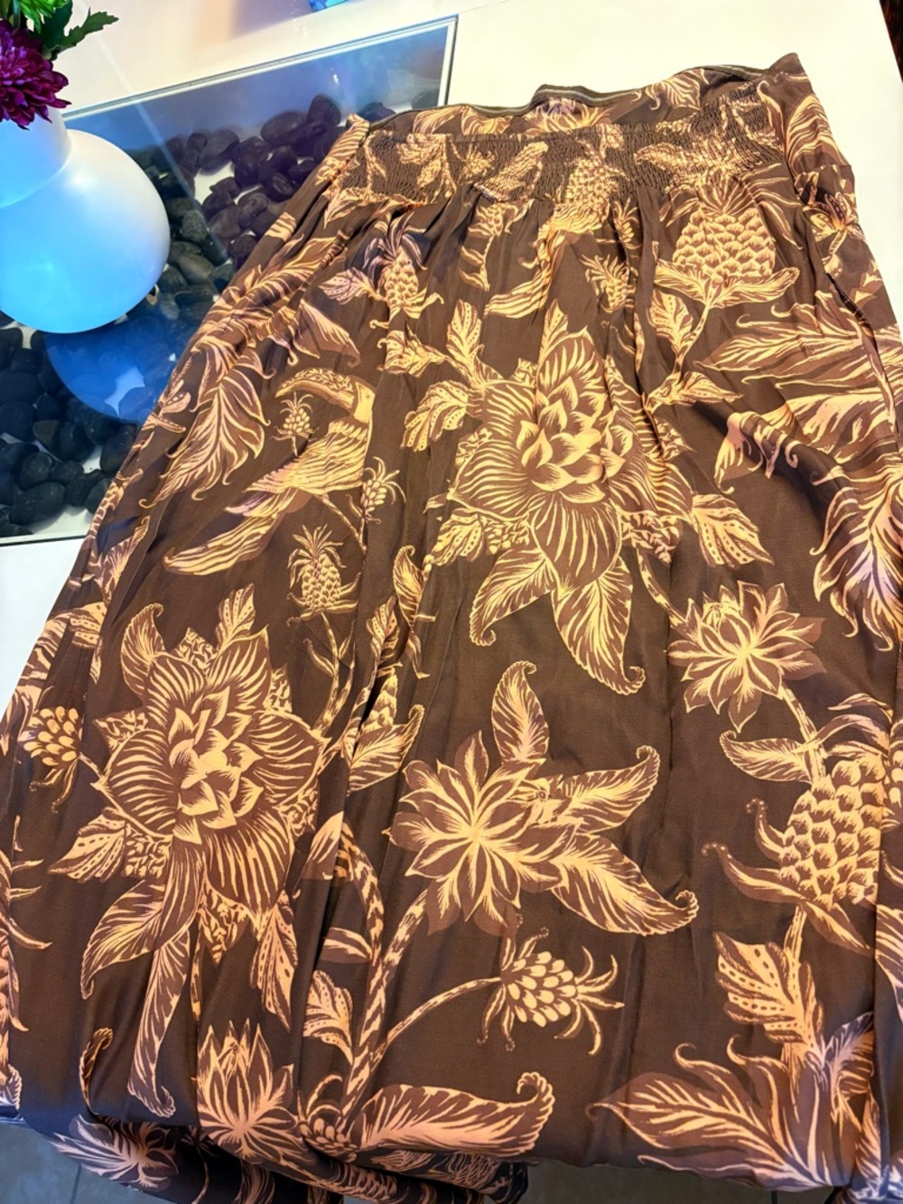 FARM Rio Brown Botanical-Print Wide Leg Pants - Picture 11 of 15